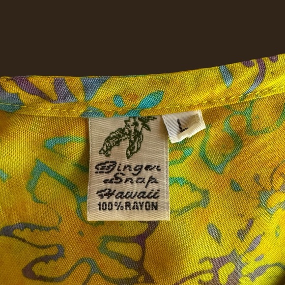 Vintage 70s Hippie Tie Dye Hawaiian Dress - Picture 5 of 5